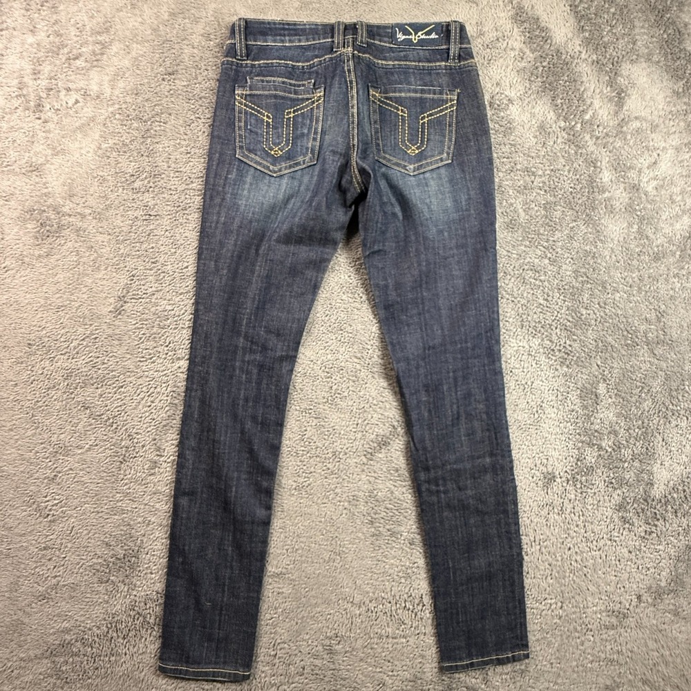 Vigoss Studio The Brooklyn Skinny Jeans Womens 27 Dark Wash Denim Y2K Low Rise - Picture 2 of 10